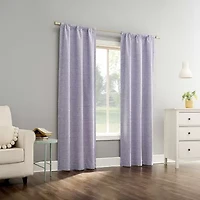 Sun Zero Sylo Rod Pocket Energy Saving 100% Blackout Single Curtain Panel