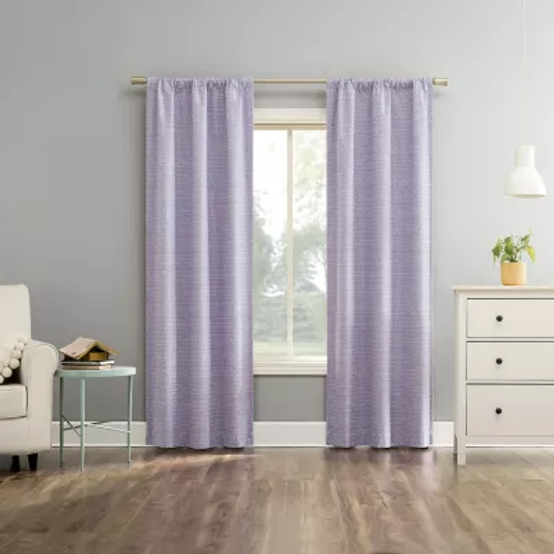 Sun Zero Sylo Rod Pocket Energy Saving 100% Blackout Single Curtain Panel
