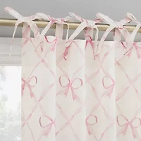 Sun Zero Romy Tie Top Sheer Single Curtain Panel