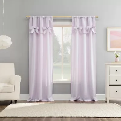 Sun Zero Emma Rod Pocket Light-Filtering Single Curtain Panel