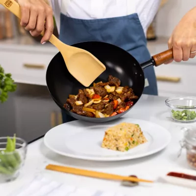 Joyce Chen Classic Series Carbon Steel Ceramic 9.5" Stir Fry Pan