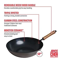 Joyce Chen Classic Series Carbon Steel Ceramic 12" Stir Fry Pan