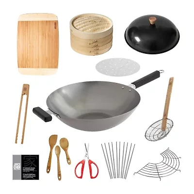 Joyce Chen Professional Series Carbon Steel 12-pc. Wok Set