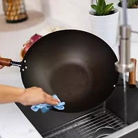 Joyce Chen Classic Series Pre-Seasoned Carbon Steel 14" Stir Fry Pan