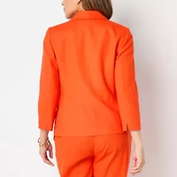 Black Label by Evan-Picone Linen Blend Womens Classic Fit Suit Jacket