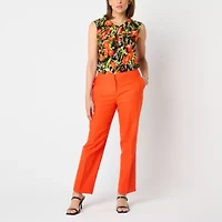 Black Label by Evan-Picone Linen Blend Womens Straight Fit Suit Pant
