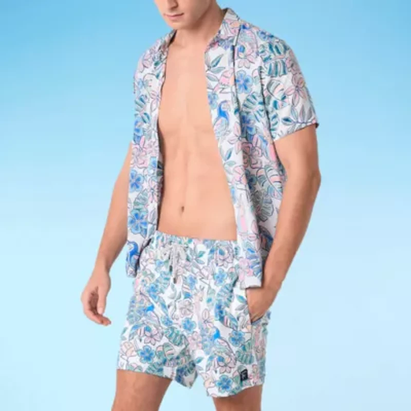 Endless Summer Mens Drawstring Waist Swim Trunks