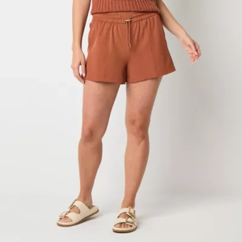 Stylus Womens Mid Rise Pull-On Short