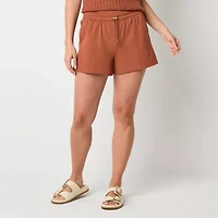 Stylus Womens Mid Rise Pull-On Short