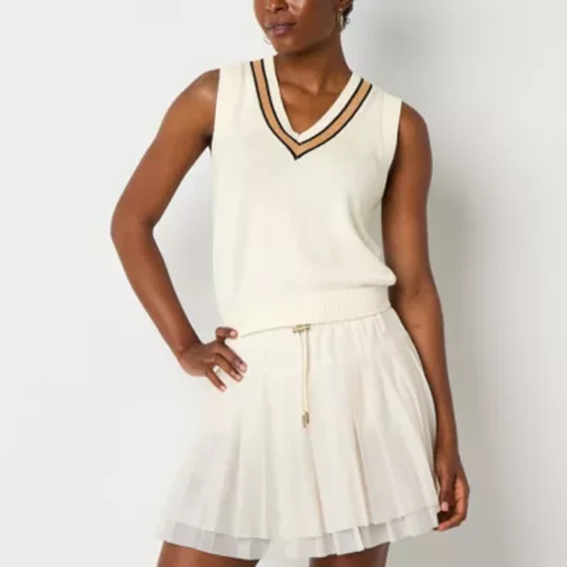 Stylus Womens V Neck Sweater Vest