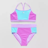 ZeroXposur Big Girls Ombre Metallic 3pc Bikini Set