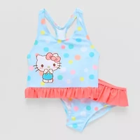 Little Girls Hello Kitty 2-pc. Tankini Set