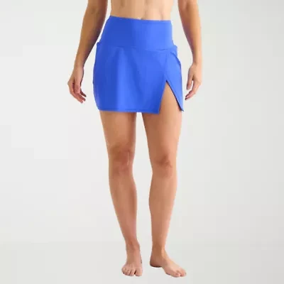 Liz Claiborne Womens Comfort Waistband Swim Skirt