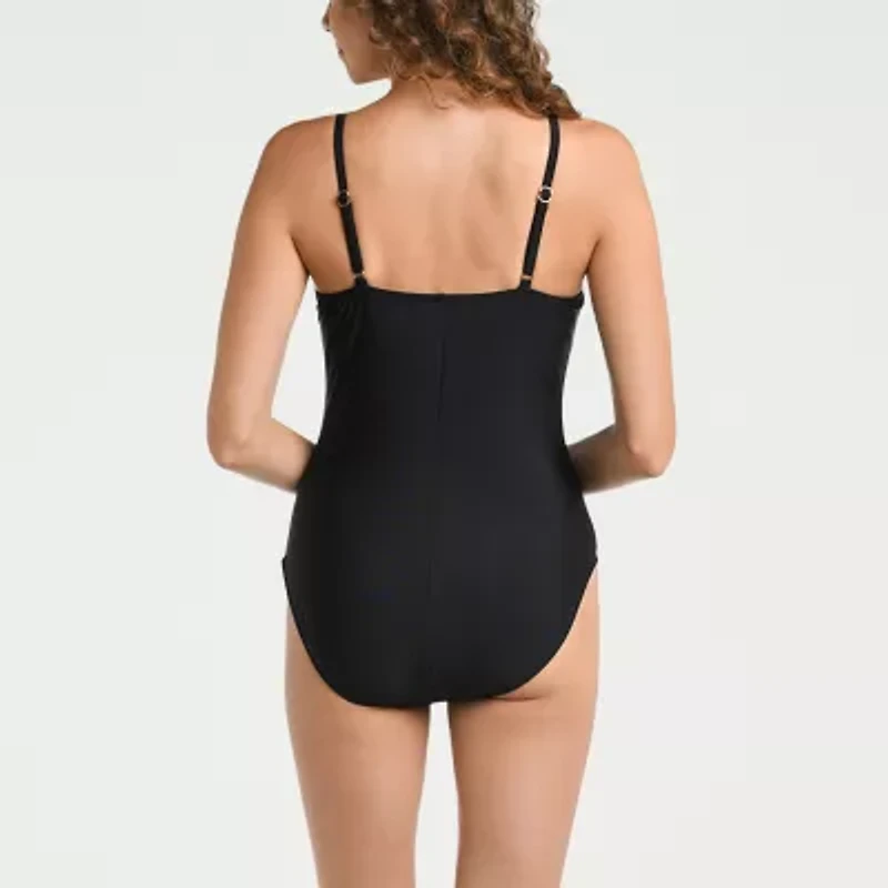 Liz Claiborne Womens One Piece Swimsuit