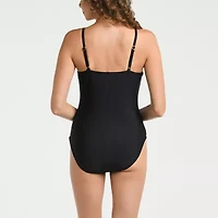 Liz Claiborne Womens One Piece Swimsuit