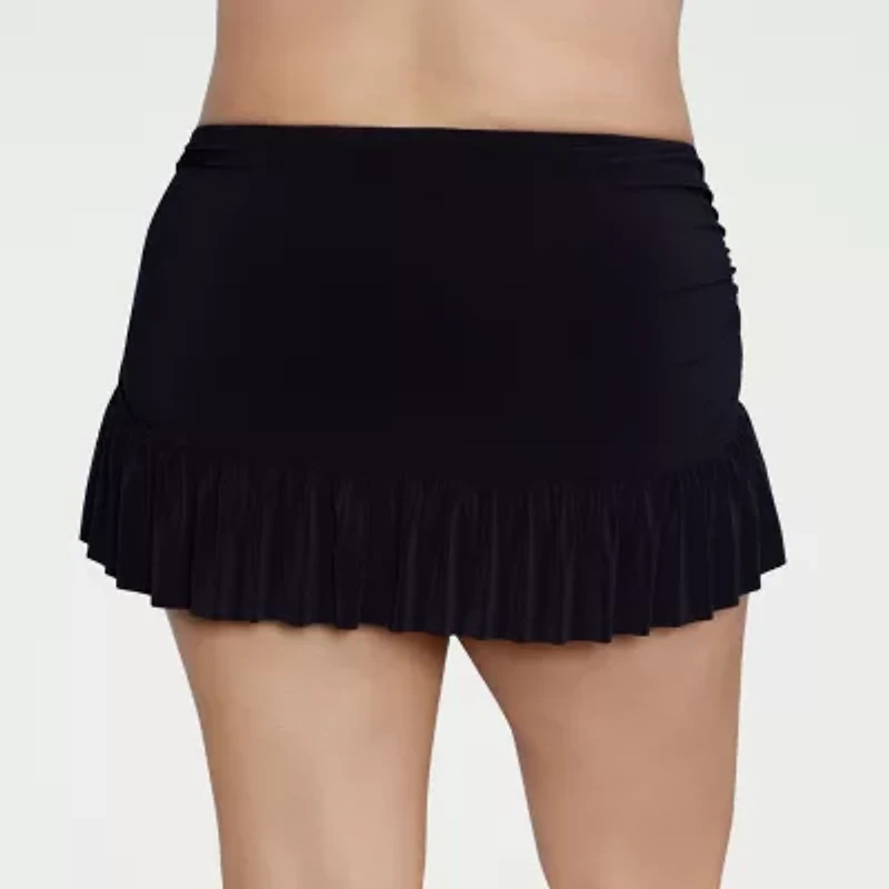 Liz Claiborne Womens Comfort Waistband Swim Skirt
