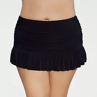 Liz Claiborne Womens Comfort Waistband Swim Skirt