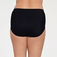 Liz Claiborne Comfort Waistband Plus Brief Bikini Swimsuit Bottom