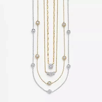 (Si2-I1/G-H) Womens 1/3 CT. T.W. Lab Grown White Diamond 10K Gold Round 18 Inch Pendant Necklace