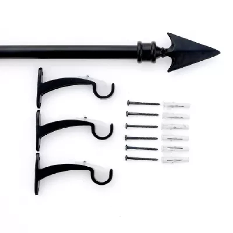 Deco Window Flat Arrow 3/4 IN Adjustable Curtain Rod