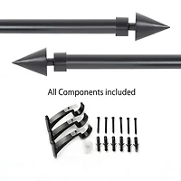 Deco Window Cone 3/4 IN Adjustable Curtain Rod