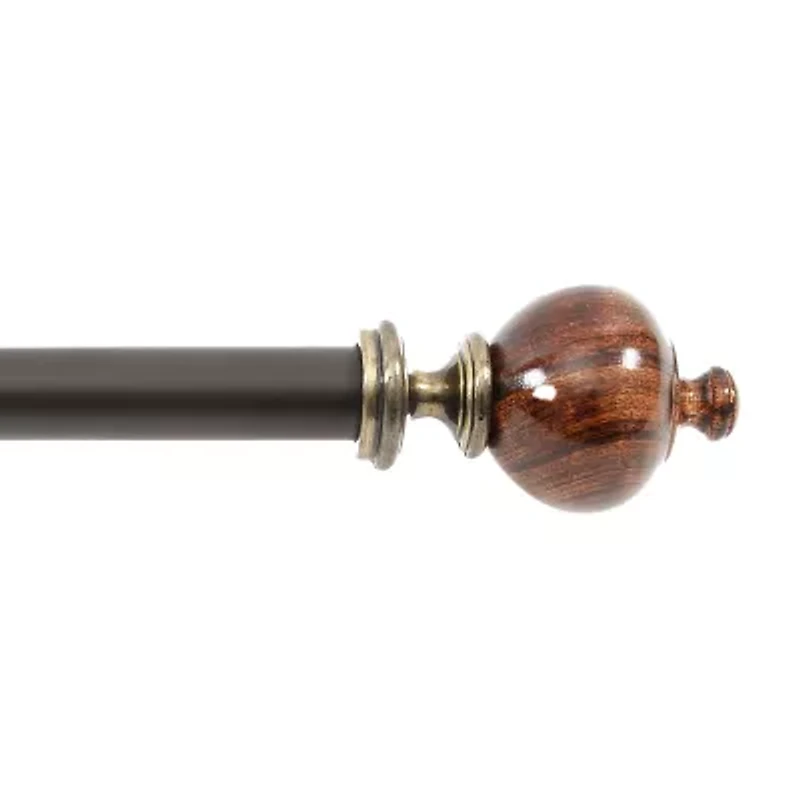 Deco Window Wood Trophy 1 Adjustable Curtain Rod