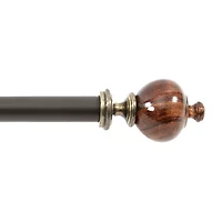 Deco Window Wood Trophy 1 Adjustable Curtain Rod