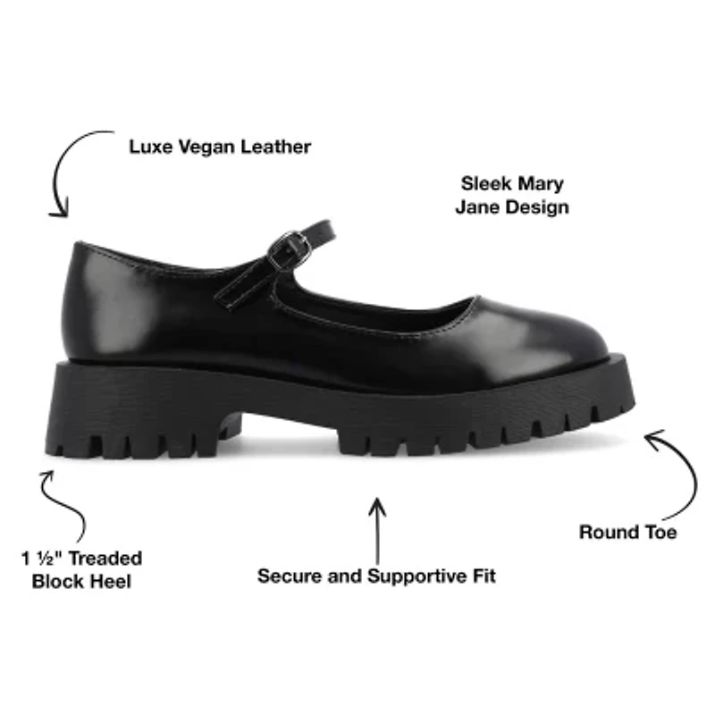 Journee Collection Kamie Womens Round Closed Toe Mary Jane Shoes