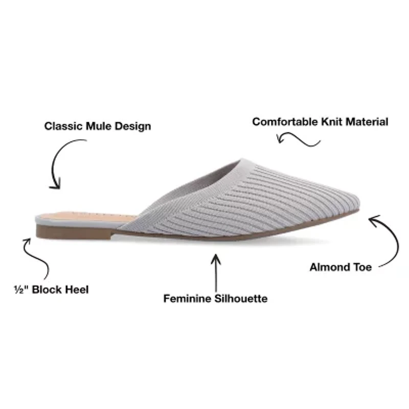 Journee Collection Aniee Womens Pointed Closed Toe Mules