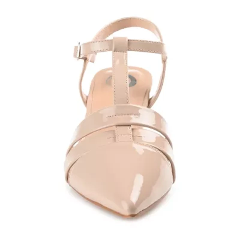 Journee Collection Jazlynn Womens Pointed Closed Toe Kitten Heel Pumps