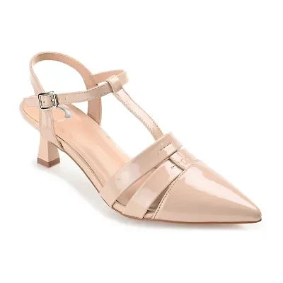 Journee Collection Jazlynn Womens Pointed Closed Toe Kitten Heel Pumps