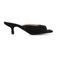 Journee Collection Larna Womens Square Open Toe Kitten Heel Pumps