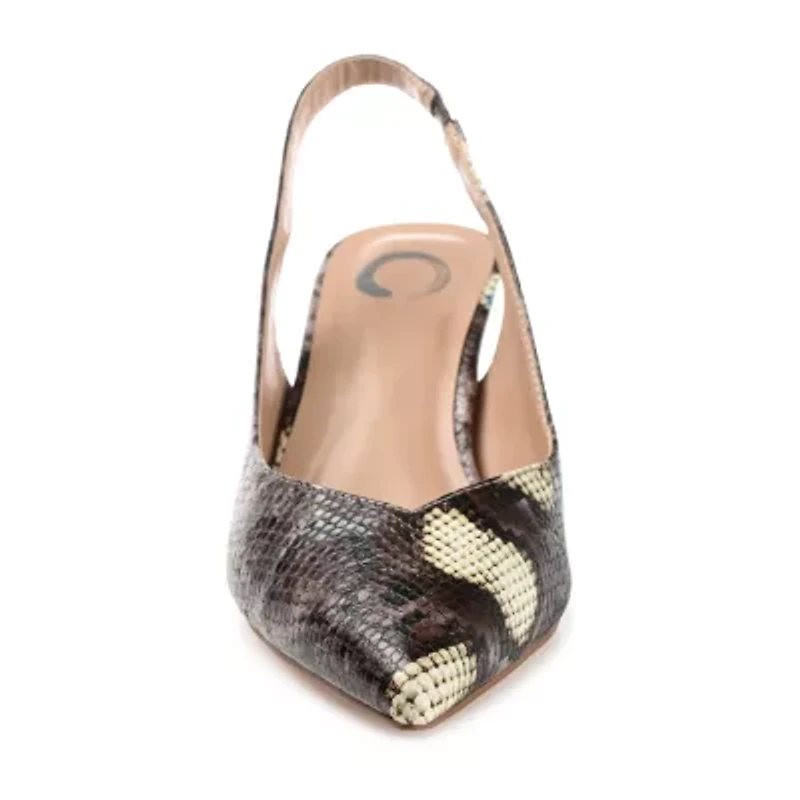 Journee Collection Mikoa Womens Pointed Closed Toe Kitten Heel Pumps