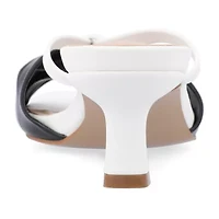 Journee Collection Starling Womens Square Open Toe Kitten Heel Pumps