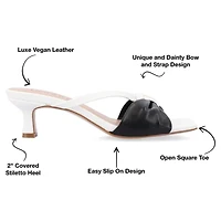 Journee Collection Starling Womens Square Open Toe Kitten Heel Pumps