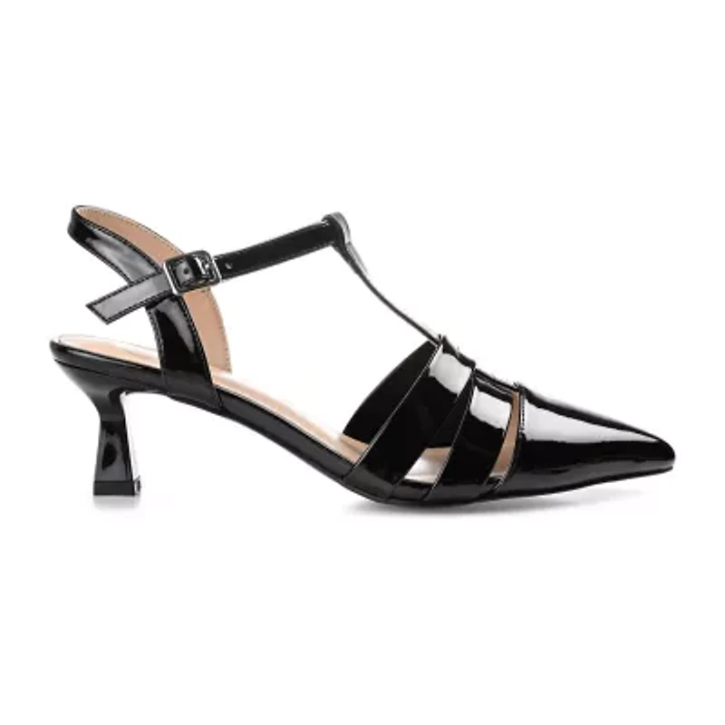 Journee Collection Jazlynn Womens Pointed Closed Toe Kitten Heel Pumps