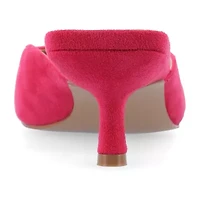 Journee Collection Larna Womens Square Open Toe Kitten Heel Pumps