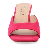 Journee Collection Larna Womens Square Open Toe Kitten Heel Pumps