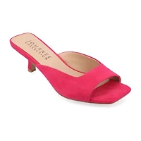 Journee Collection Larna Womens Square Open Toe Kitten Heel Pumps