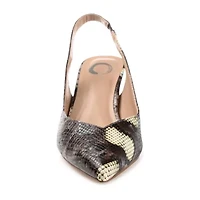 Journee Collection Mikoa Womens Pointed Closed Toe Kitten Heel Pumps