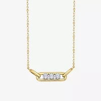Limited Quantities! Womens 1/3 CT. T.W. Natural White Diamond 10K Gold Paperclip 18 Inch Pendant Necklace