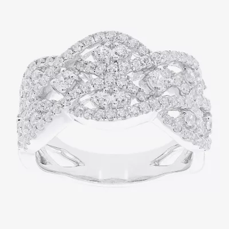 Limited Quantities! (F / Si2) Womens 1 CT. T.W. Lab Grown White Diamond 14K White Gold Band