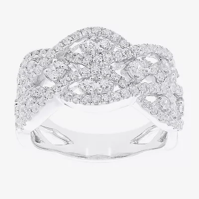 Limited Quantities! (F / Si2) Womens 1 CT. T.W. Lab Grown White Diamond 14K White Gold Band