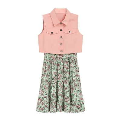 Knit Works Big Kid Girls Floral 2-pc. Dress Set