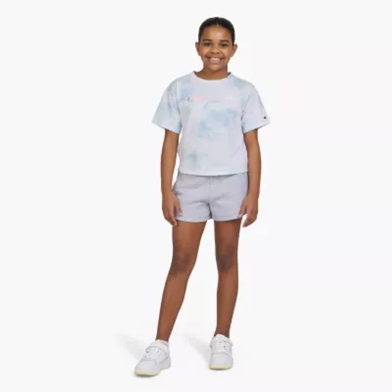 Champion Big Kid Girls Crew Neck Short Sleeve Boxy Fit Graphic T-Shirt