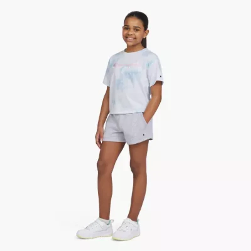 Champion Big Kid Girls Crew Neck Short Sleeve Boxy Fit Graphic T-Shirt