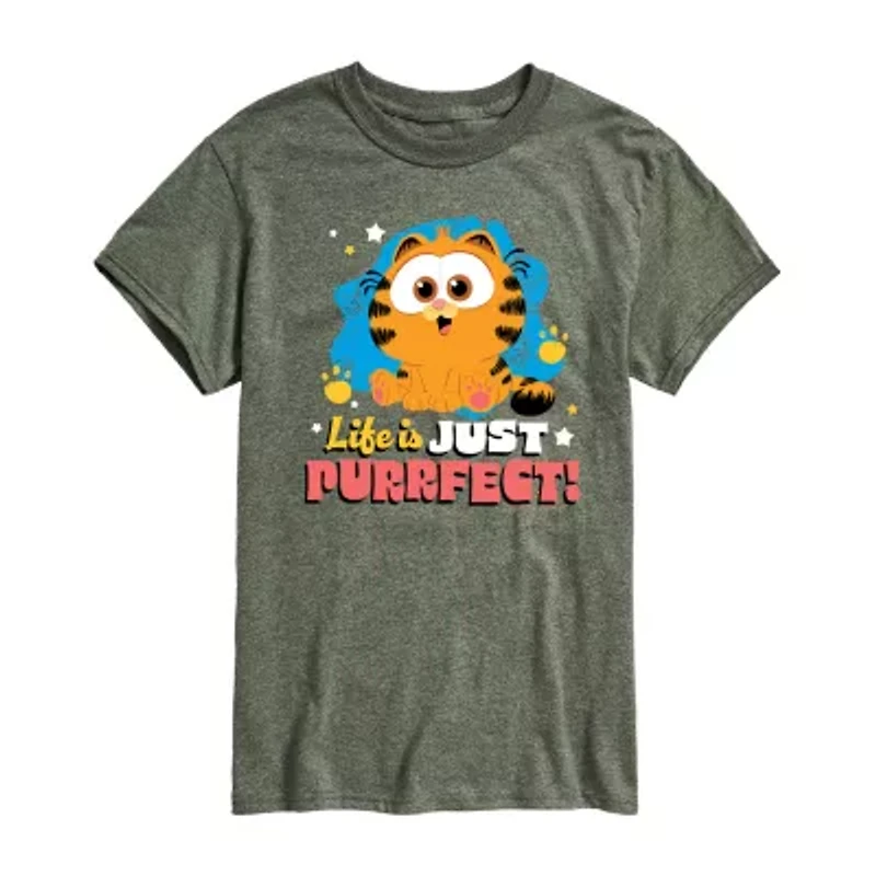Mens Short Sleeve Garfield Graphic T-Shirt