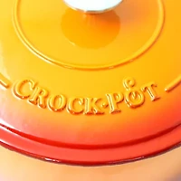 Crock Pot Artisan 5 Quart Round Enameled Cast Iron Dutch Oven