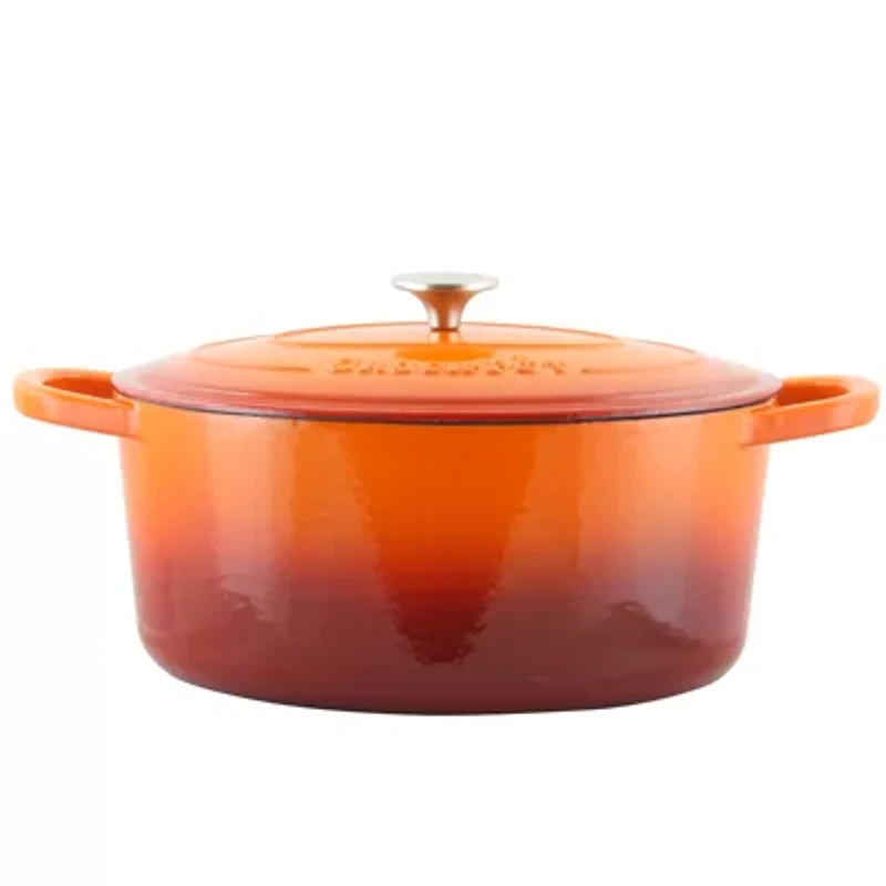Crock Pot Artisan 7 Quart Enameled Cast Iron Oval Dutch Oven