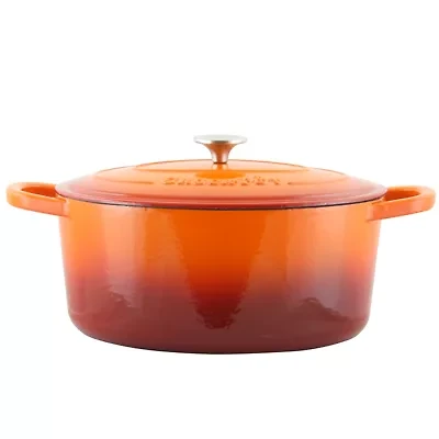 Crock Pot Artisan 7 Quart Enameled Cast Iron Oval Dutch Oven